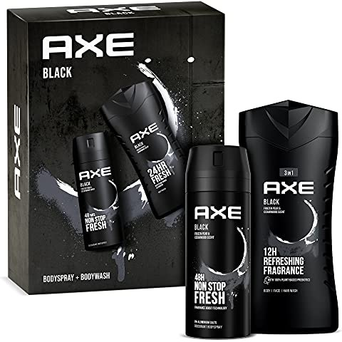 Geschenkset Black Pflegeset mit Bodyspray und Bodywash (150 ml + 250 ml)