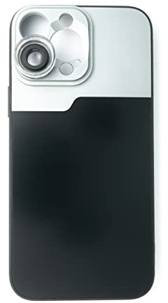SYSTEM-S Makro Linse 30x Mikroskop Filter mit Hülle in Schwarz für iPhone 13 Pro Max