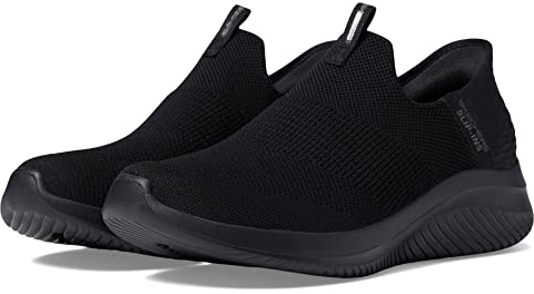 Skechers Women's Ultra Flex 3.0 Cozy Streak Sneaker, Black Knit Trim, 4.5 UK Wide