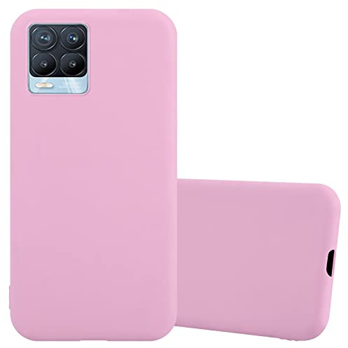 Cadorabo Hülle kompatibel mit Realme 8 4G / 8 PRO Schutzhülle TPU Silikon Case Candy Design Slim Kratzfest Weiche Gummi mit Rundumschutz Case Hülle für Realme 8 4G / 8 PRO in Rosa