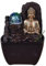 Zimmerbrunnen Zen-Buddha LED-Licht - Zen-Geist Dekoration - Feng Shui Glücksbringer - Tischbrunnen - Nützliche Geschenkidee zum kleinen Preis - H 18cm - Theravada Zen'Light