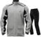 IRON JIA’S Regenanzug Herren Motorrad Regenjacke Wasserdichter Winddicht Atmungsaktiver Reflektierender mit Kapuze mit Reißverschluss Hochwertige Outdoor Regenmantel-Grau-XXL