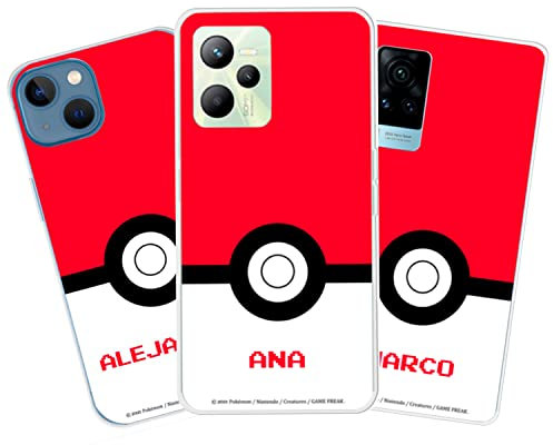 Offizielle Pokémon-Schutzhülle für iPhone 11, Poké Ball, personalisierbar, zum Schutz Ihres Handys, weiches Silikon, mit offizieller Pokémon-Lizenz