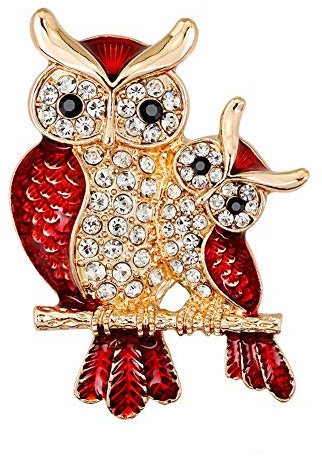 Mode Eule Brosche mit Strass Kristall Brosche Kleidung Ornament 1 Stück Durable and Attractive