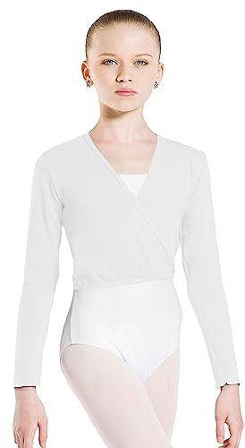 Wear Moi Menuet Cache-cœur en acrylique tricoté pour fille, blanc, âge 4/6