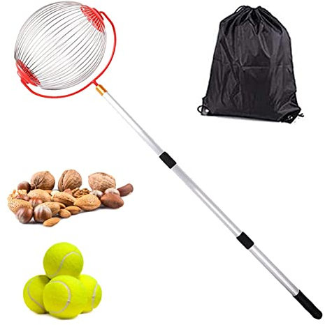 LekLai Recogedor de Bellotas Superior - Recogedor de Nueces Recogedor de Bellotas Rodante Material Exterior Recogedor de Rollos de Nueces con Mango Ajustable Recogedor de Nueces Recogedor de Bolas p