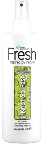 GROOM PROFESSIONAL Fresh Knot So Fast Entwirrungsspray für Hunde - Hunde-Entwirrungsspray für Verfilztes Fell - Einfaches und Sanftes Entwirren - Glattes & Glänzendes Fell - Natürliche Formel, 400ml
