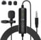 Moman Lavalier Microfono, microfono Lav-S6E Lapel con clip omnidirectional condensatore mini clip microfono con cavo per fotocamera DSLR, cellulare, laptop, PC, intervista, videoconferenza,