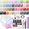 Phoenixy Gel Nail Polish Set, 62Pcs Gel Nail Kit with 48W U V Lamp Starter Kit 40 Colours Nails Polishes with Base Top Matte Coat Nails Art Gifts for Women