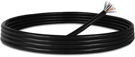 Yuanjoy 13 Adriges CâBle Noir 10 MèTres CâBle Automobile, 0,5 Mm² CâBle De Remorque Multibrins, 12v 24v 48v CâBle De VéHicule, Pour CâBle De Camping, Caravane, Camion, Industrie