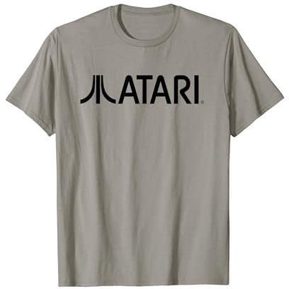Atari Vintage Gaming Logo Black Retro Arcade Fun Graphic T-Shirt
