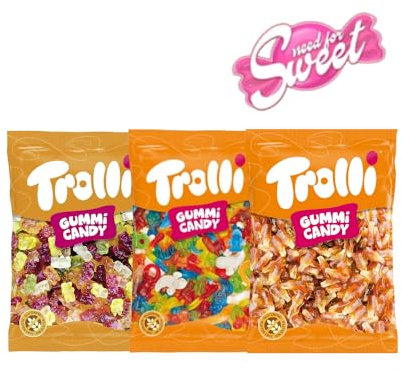 Trolli Mega Mix Weingummi Box - 3kg Sortenpack: Fun for All, Super Bären, Cola Flaschen