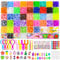 4500+ Loom Bänder Set, 54 Rastern Loom Bänder Zubehör Bunte Gummiband für Armbänder, Loops Gummis Set, DIY Elastisches Loombänder Kinder Armband Basteln, Schmuckbastelsets für Kinder Mädchen Jungs