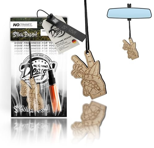 Auto Duftbaum Duft Lufterfrischer Holz | 10 Motive | Auto Aufhänger Diffusor | Luxus Duft Auto Parfüm | Geschenke für Männer Frauen | Inkl. 5ml Duftspray Girls Night (Peace, Girls Night)
