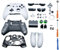 Hzxkqmil Kit Guscio Completo di Ricambio per Xbox One S/X Controller (Modello 1708), Custodia Fai da te Frontalino Coperchio Anteriore Piastre Posteriori Pulsanti Accessori (Grigio)