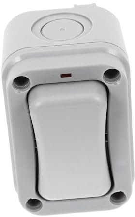 Homoyoyo Doorbell Button Outdoor Light Switch Weatherproof Switch for Garden Electrical Use Click Bright Lights