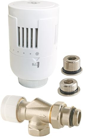 SOMATHERM FOR YOU, Robinet thermostatique T301 équerre inversée universel 3/8 ou 1/2, contrôle précis de la température, compatible M30x1,5, installation facile, étanchéité parfaite