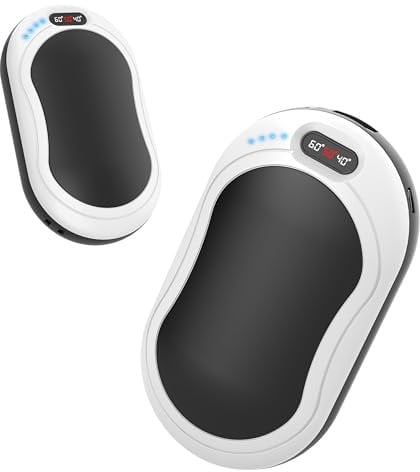 Hand Warmers Rechargeable 2-Packx10000mAh USB Electric Hand Warmer Reusable 3 Heating Modes Portable Pocket Handwarmers, Best Winter Gifts for Golf/Camping/Hiking/Travel/Work/Reno Patients