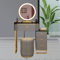 USFJATI Schminktisch mit Schubladen Schminktisch mit Schminkspiegel gepolstertem Hocker und Beistellschrank Modern Kosmetiktisch for Schlafzimmer for Frauen und Mädchen(Gray,70cm/27.5in)