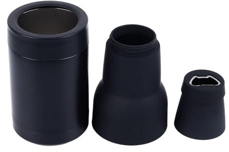 Enfriador de Botellas de Cerveza de Acero Inoxidable Negro con Abridor, Soporte Aislado para Latas de 3 Pulgadas para Cerveza Helada, Aislador de 2 Botellas y Latas