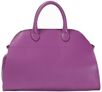ANNA PAOLA - RIVA, Borsa Tracolla Donna, in Vera Pelle Made in Italy, Color Viola, Elegante e Versatile, Borsa Grande, Stile Raffinato e Artigianato Italiano, Ideale per Ogni Occasione (Viola)