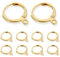 10Stück 14K Vergoldet 925 Sterling Silber Ohrringhaken Ohrring Creolen Hebel Zurück Ohrhaken Gold Tropfenohrringe Selber Machen Set 12mm Creolen mit Ring Ohrhaken Gold Ohrringe Herstellung Zubehör