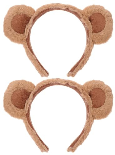 2 Stück Funngy Bärenohren Stirnband Bär Ohren Haarreif für Maskerade Party Geburtstagsfeier Tägliche Verkleidung Fotografie Cosplay