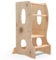 Lernturm Montessori – Höhenverstellbarer Kinderstuhl aus Holz ab 1 Jahr – Sicherer Steh- und Lernturm für Küche, Spiel & Lernen (Beige)