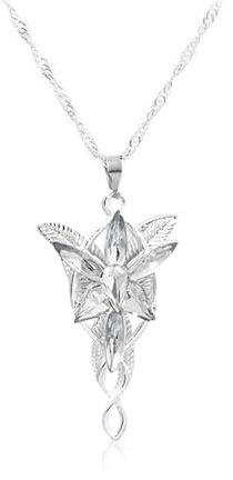 ZIAFRPN Film Der Lord Arwen Abendstern Halskette Elf Prinzessin Arwen Twilight Stern Kristall Anhänger Halsketten für Frauen Choker Schmuck Geschenk