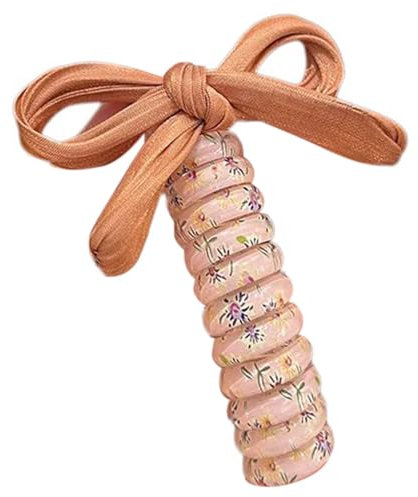 Limtula Elastisches Telefon Kabel Haare Mit Und Bogenknoten Für Frauen Mädchen Mehrfarbige Blumenhaarkrawatte Scrunchie