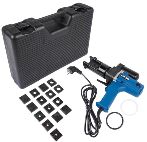 Pince à sertir hydraulique électrique avec 15 inserts de sertissage 4-300 mm² - 120 KN - Pince à sertir automatique Hopzty