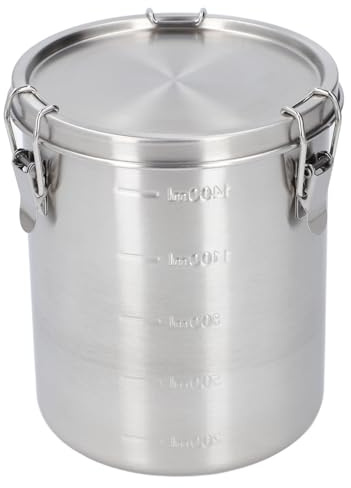 Cufaee Pet Food Storage Container, Stainless Steel Leakage Proof Cat Dog Food Holder Bin, Versatile Food Storage for Home Kitchen (1600ML)