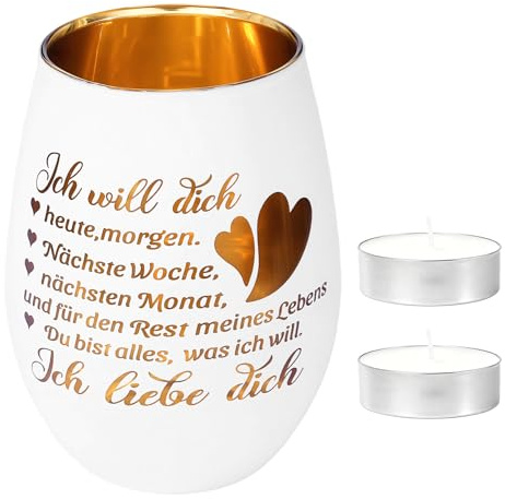 Moerstar Windlicht mit Gravur, Teelichthalter mit 2 Kerzen, Geschenke für Frauen, Windlicht Glas mit Spruch, Personalisierte Eltern Familie Frauen (Stil A)