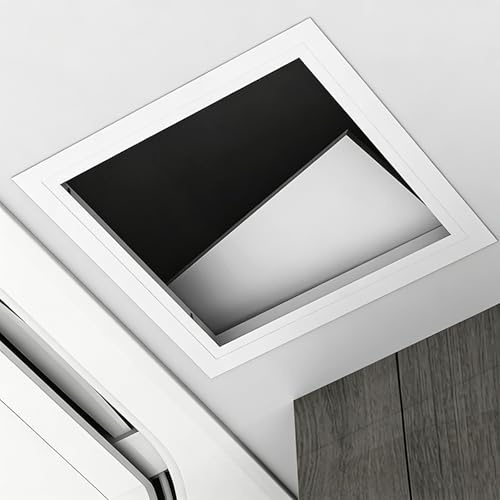 Trampilla Pladur Tapa De Registro 150 200 300 400 500mm, Trampilla De Inspección Empotrada, Tornillos Incluidos, Panel De Acceso Oculto Para Techo Trampilla Pladur(White,25 * 25cm)