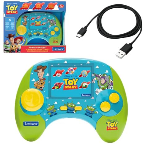 LEXIBOOK, Toy Story Power Console, JCG100TSi3LXB | English/German, 100 activities, 2.8-inch LCD screen, Rechargeable battery, USB-C