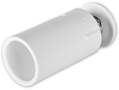 2er Set Anschlagstopfen, 40 mm Anschlagstopper, Rolladen Stopper, Puffer, Farben: dunkelgrau, hellgrau, weiß, braun, beige, von EVEROXX®, Farbe:weiß