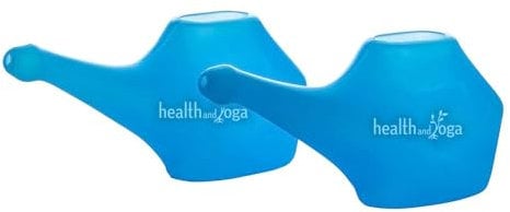 HealthAndYoga™ QwikFlo Economy, Light-Weight Neti Pot - Handy, Compact and Travel Friendly (1 Piece (Blue))
