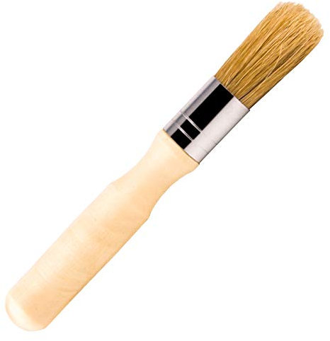 Glue Brush for Bookbinding, VENCINK Natural Bristle Wood Handle Round Wax Paint Small Brush for Little Crafts Project