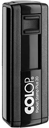 Stempel Colop Pocket Stamp Plus 20 custom (38x14 mm - 4 Zeilen) mit individueller Textplatte Farbe Schwarz