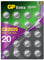 Piles CR2025 - Lot de 20 Piles | GP Extra | Batteries CR 2025 Lithium 3v - Longue durée et Haute Performance pour dispositifs médicaux et Portables, balances et Porte clés