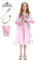 FStory&Winyee Mädchen Prinzessin Elsa Kostüm Kleid Kinder Eiskönigin Verkleidung mit Zubehör Set Eisprinzessin Fasching Outfit Schneeflocke Umhang Frozen Cosplay Party Karneval Weihnachten