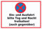 HB-Druck Parken verboten EIN- und Ausfahrt Tag und Nacht freihalten auch gegenüber Schild A4 Rückseite selbstklebend