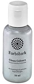 Bodypaintingfarbe Clean Colours Silber, 50 ml
