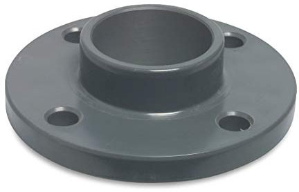 Mega 0111085 - Klebeflansch PVC-U DN50 x 63 mm DIN Flansch x Klebemuffe 10 bar Grau PN10