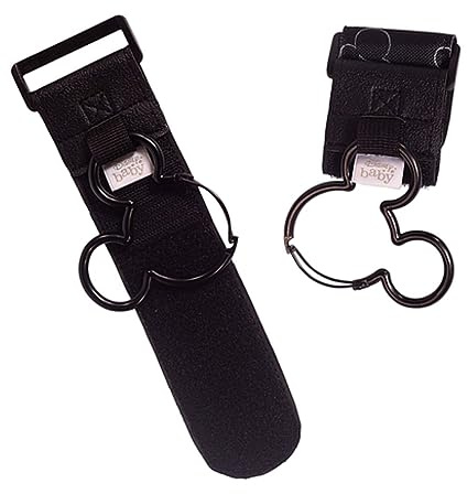 Disney Baby by J.L. Childress Baby Stroller Hooks - Essential Travel Accessories for Mom, Carabiner Clip for Stroller, Heavy Duty, Holds Water Bottles & Diaper Bags - Mickey Mouse, 2 Pack