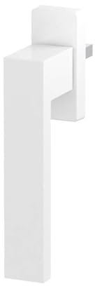 Design Aluminium Fenstergriff Dublin - pulverbeschichtet, Farbe:Weiß RAL 9016 (matt), Stiftlänge:35mm