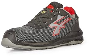 U-Power Red Industry® Nairobi, Unisex-Sicherheitsschuhe, leichte, flexible, pannensichere Lederturnschuhe, mit Infinergy-Einsatz, mit Aluminium-Zehenkappen (Arancione_38)