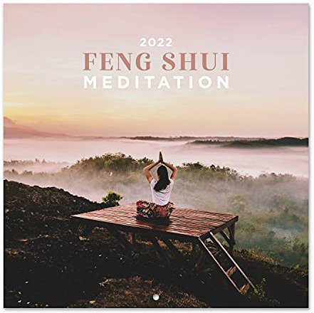 Grupo Erik Feng Shui Kalender 2022 Wandkalender 2022 Groß für 16 Monate, CP22029, Grau