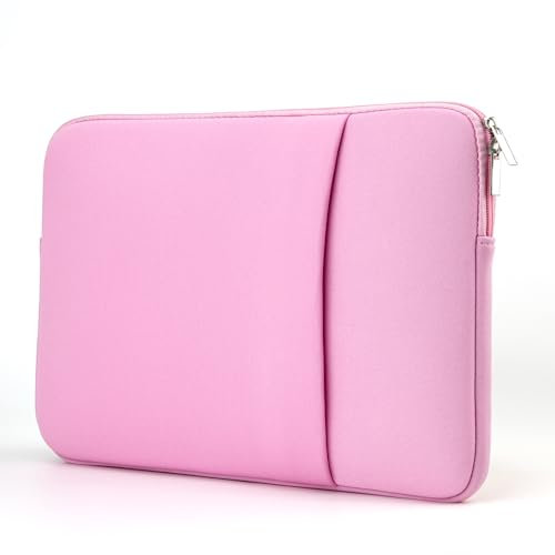 MicaYoung 11-11.6 Inch Laptop Sleeve Shockproof Case Padded Computer Protective Cover with Pocket Compatible with 11.6 inch MacBook HP Dell Samsung Chromebook Notebook, Pink