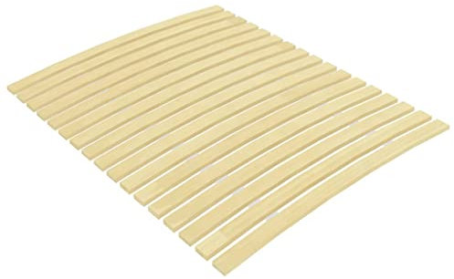 vidaXL Pappelholz Massivholz Bettlattenrost Ersatz mit 17 Latten Zusammenklappbar Rolllattenrost Rollrost Bettrost Holzlatten Latten Rost 100x200cm